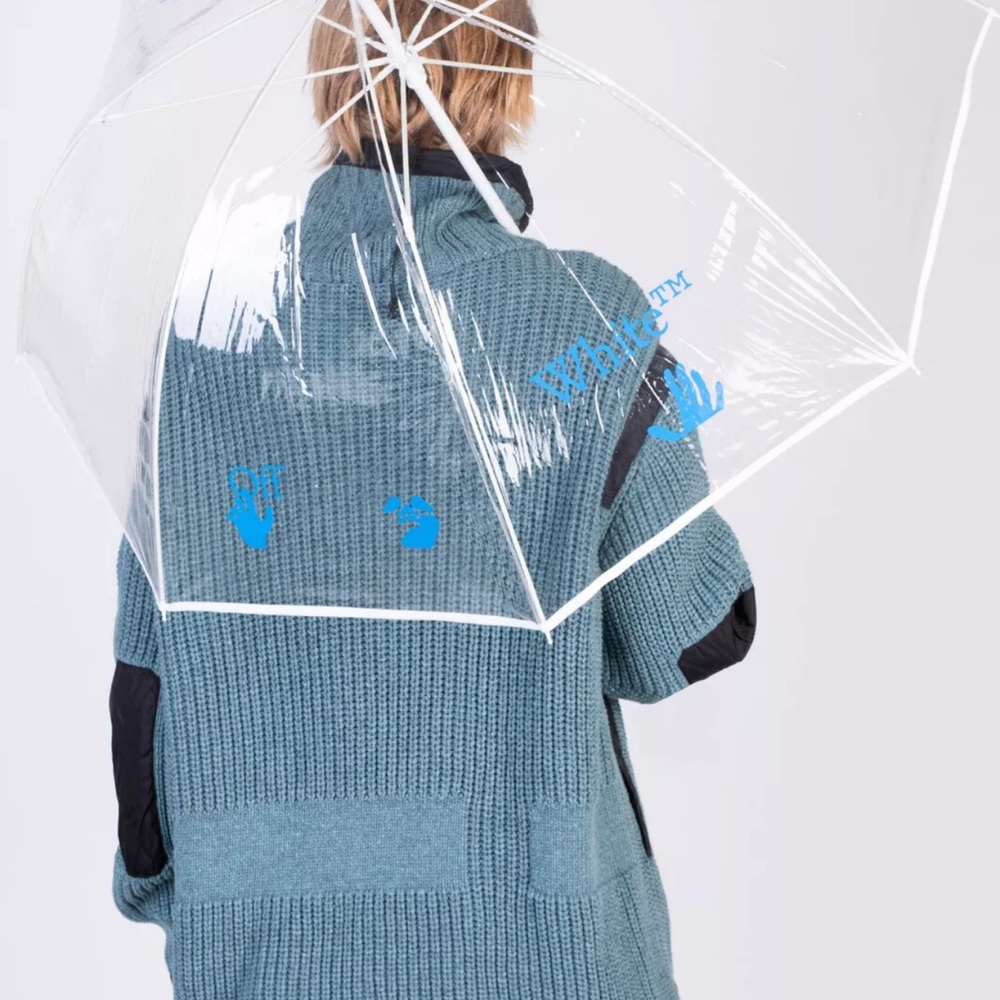 New OFF WHITE CLEAR UMBRELLA